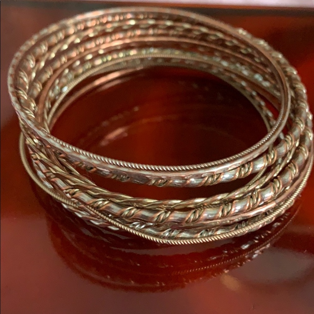 4 set bangles — Rose Gold/Gold